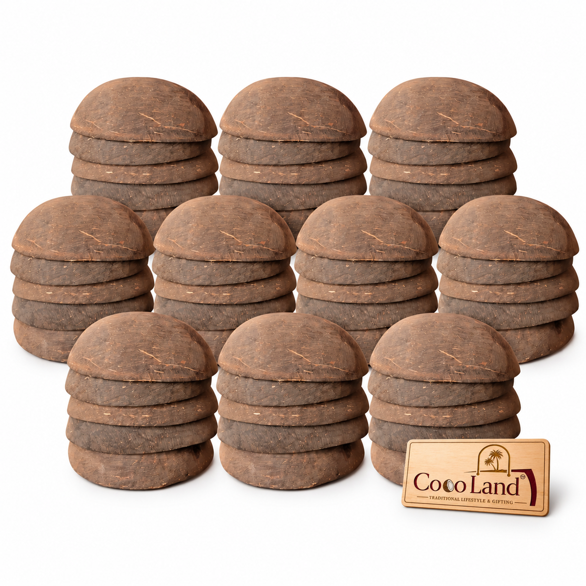 CocoLand Oval Coconut Shell NATURAL BOWL | Oval Eco Friendly Candle Holder for DIY Candle Making
