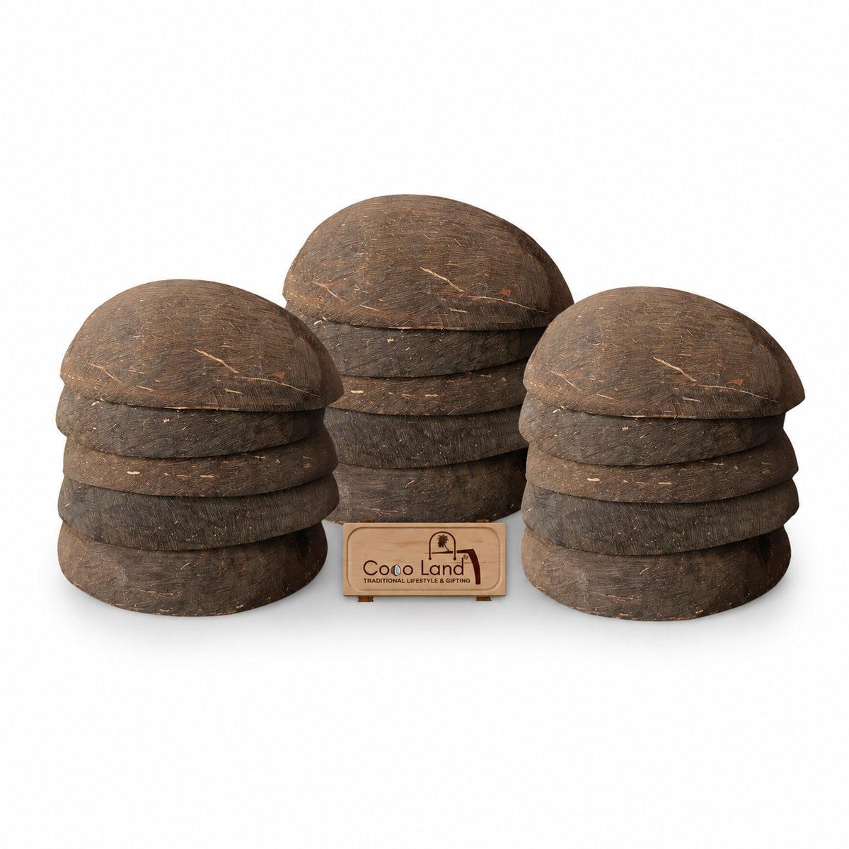 CocoLand Oval Coconut Shell NATURAL BOWL | Oval Eco Friendly Candle Holder for DIY Candle Making