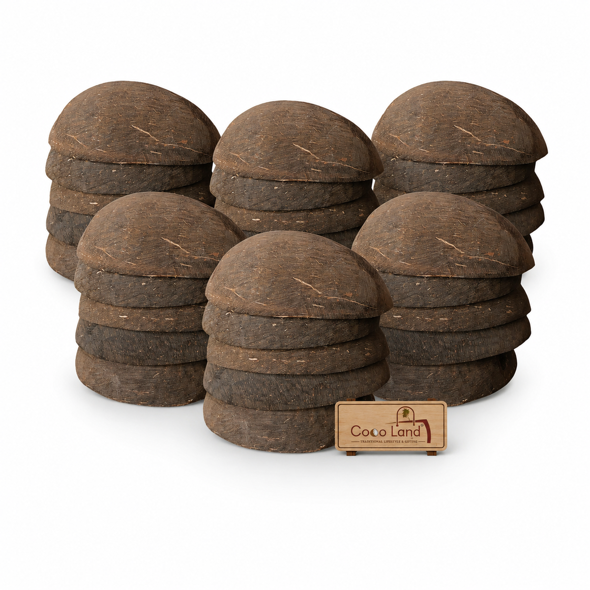 CocoLand Oval Coconut Shell NATURAL BOWL | Oval Eco Friendly Candle Holder for DIY Candle Making