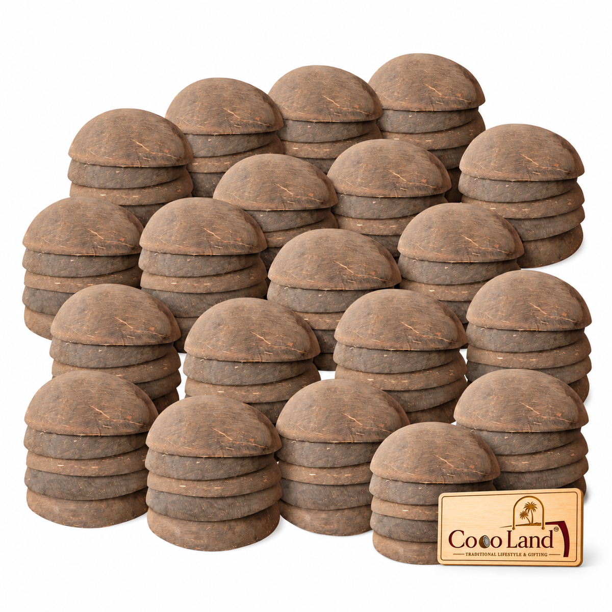 CocoLand Oval Coconut Shell NATURAL BOWL | Oval Eco Friendly Candle Holder for DIY Candle Making